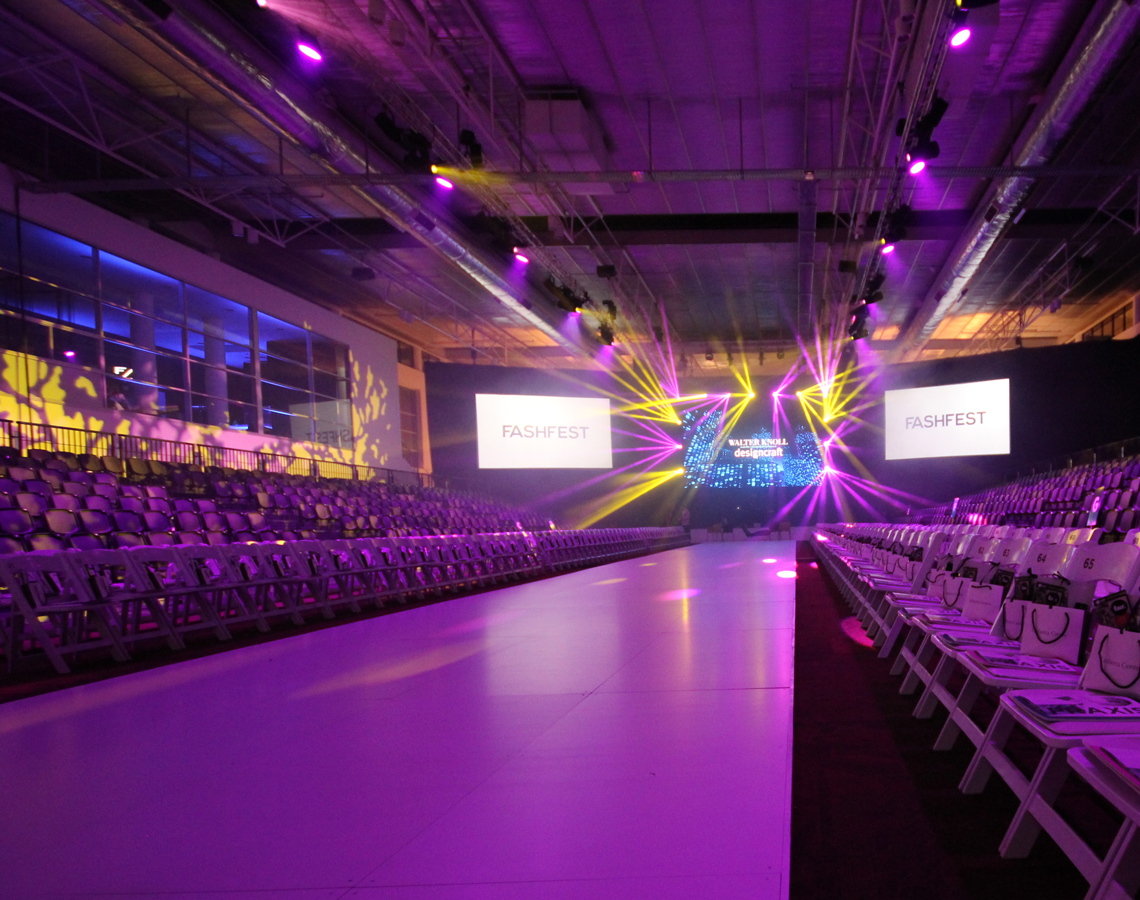 FashFest Canberra Event Stage Runway LED Lighting and Big Screen