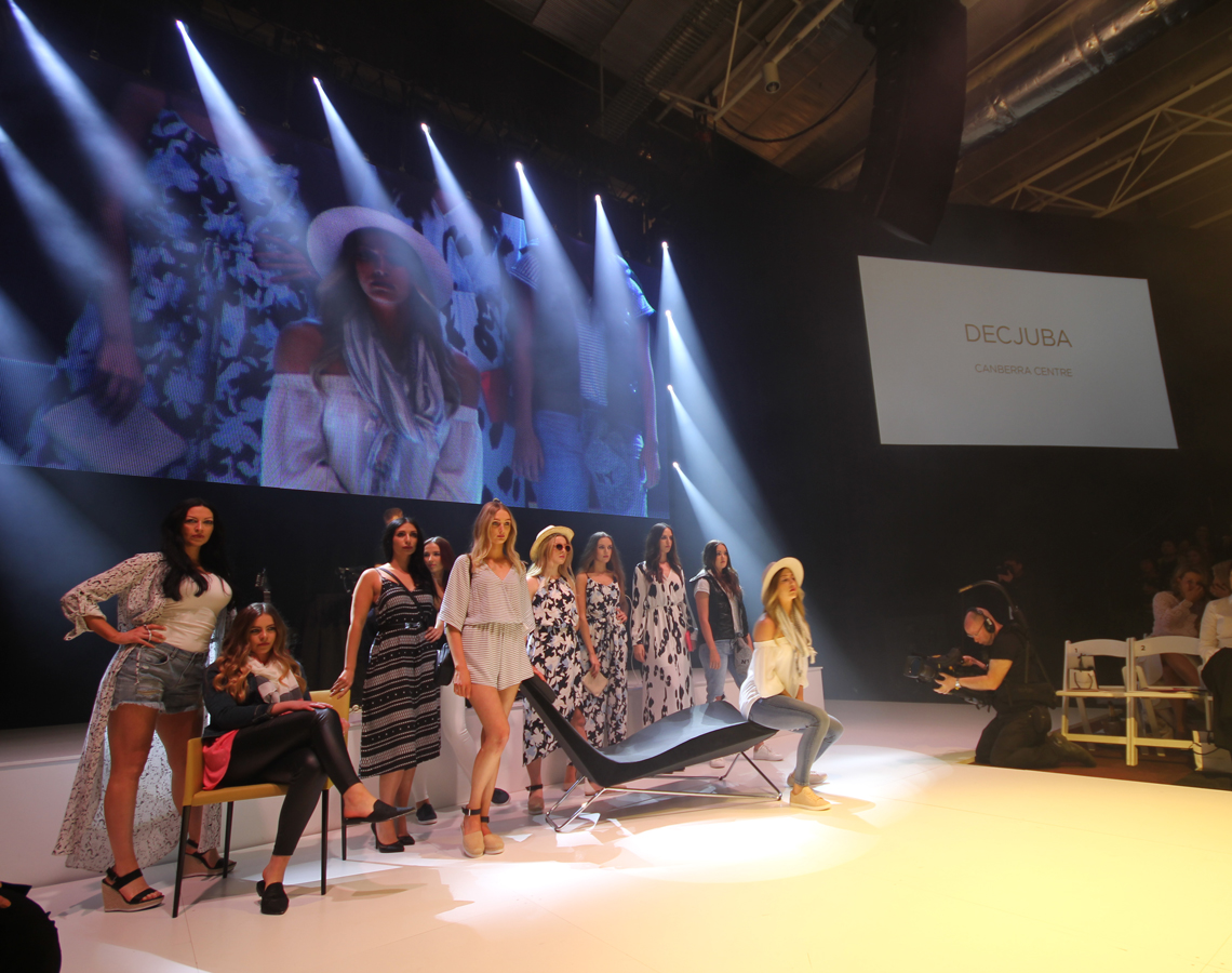 FashFest Canberra Event Stage Runway LED Lighting and Big Screen