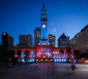 Brisbane City Hall Outdoor LED Building Facade Lighting LED Light Show