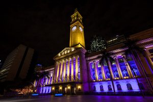Brisbane City Hall Outdoor LED Building Facade Lighting LED Light Show