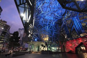 Federation Square Melbourne Building Facade LED Architectural Lighting