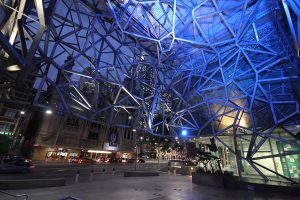 Federation Square Melbourne Building Facade LED Architectural Lighting