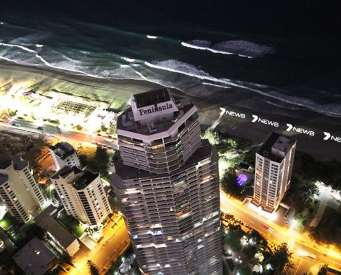 Channel 7 News Gold Coast Custom Beach Lighting LED Signage