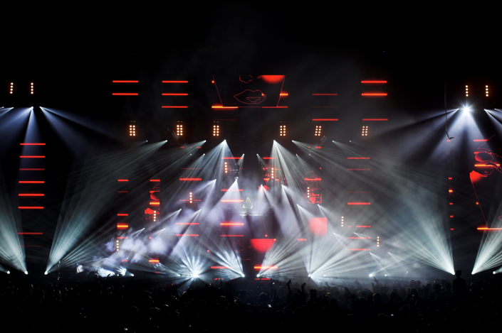 David Guetta Concert Stadium Stage Lighting Design Custom LED Screens