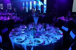 Hospitality Awards Ceremony and Gala Table Event Lighting