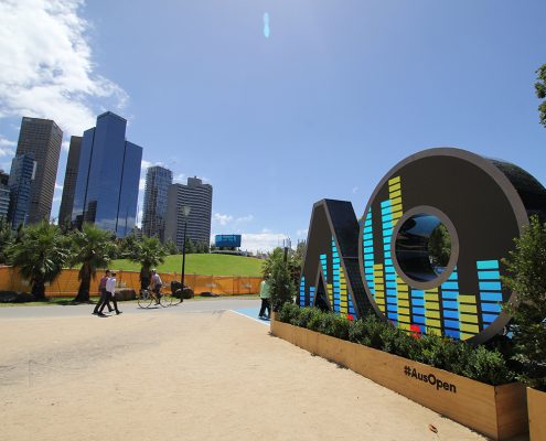 Australian Open Tennis Custom LED Digital Signage Display Artwork