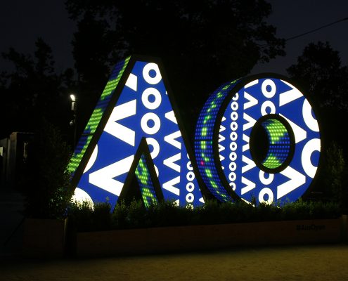 Australian Open Tennis Custom LED Digital Signage Display Artwork