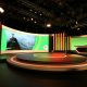 Channel 7 Studio Rio Olympics TV Studio Broadcast Stage Custom Lighting Curved LED Screen