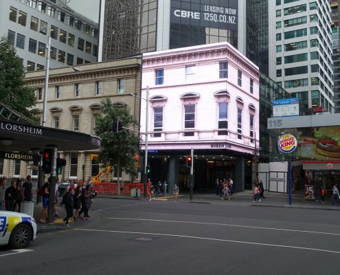 Queens Rise New Zealand Building Facade LED Screen Outdoor Billboard Advertising