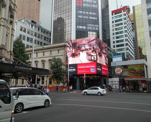 Queens Rise New Zealand Building Facade LED Screen Outdoor Billboard Advertising