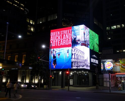 Queens Rise New Zealand Building Facade LED Screen Outdoor Billboard Advertising