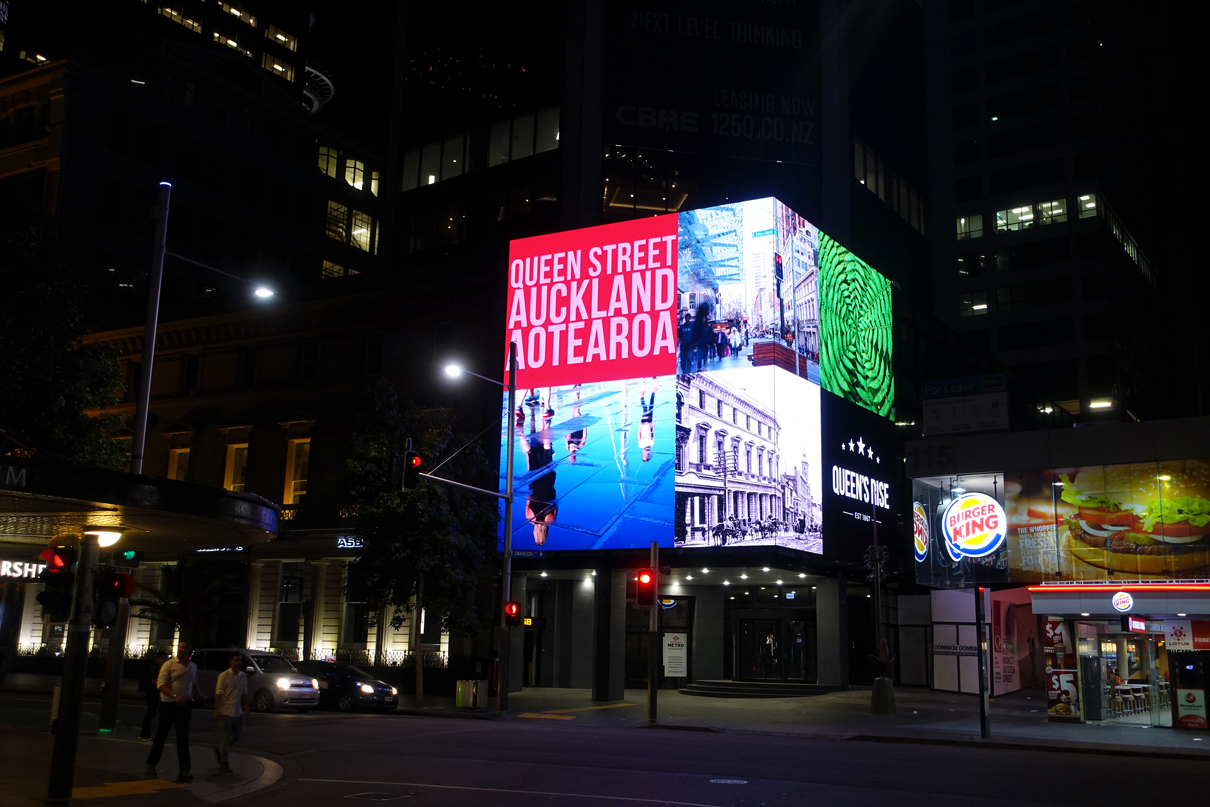 Queens Rise New Zealand Building Facade LED Screen Outdoor Billboard Advertising