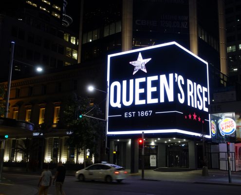 Queens Rise New Zealand Building Facade LED Screen Outdoor Billboard Advertising