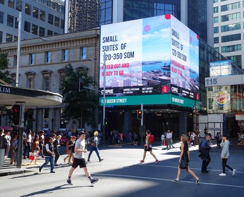Queens Rise New Zealand Building Facade LED Screen Outdoor Billboard Advertising