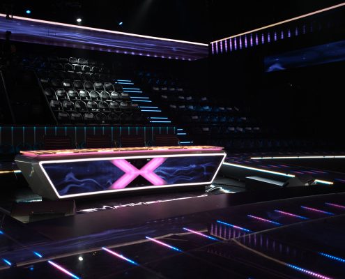 X Factor TV Studio Theatre Lighting Custom LED Screens