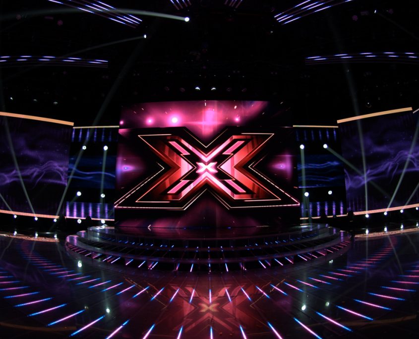 X Factor TV Studio Theatre Lighting Custom LED Screens