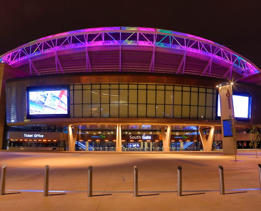 adelaide-oval-ula-2 Adelaide Oval Custom LED Outdoor Building Facade Architectural Stadium Lighting Big Screens