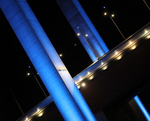 Bolte Bridge Columns Custom LED Facade Architectural Lighting