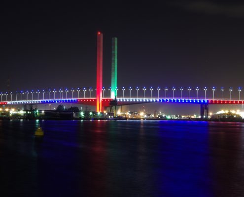 Bolte Bridge Columns Custom LED Facade Architectural Lighting