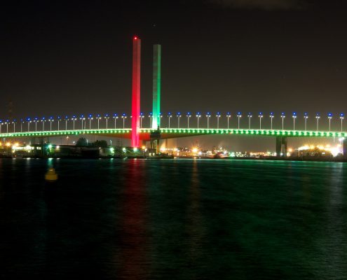 Bolte Bridge Columns Custom LED Facade Architectural Lighting