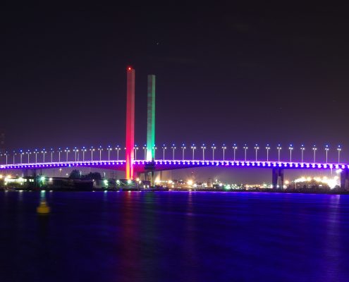 Bolte Bridge Columns Custom LED Facade Architectural Lighting