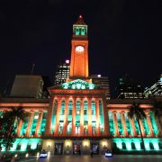Brisbane City Hall Light Show Custom Outdoor LED Building Facade Architectural Lighting