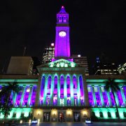 Brisbane City Hall Light Show Custom Outdoor LED Building Facade Architectural Lighting