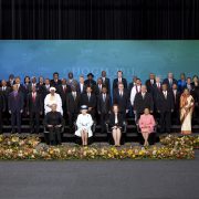 CHOGM Event Stage Lighting LED Screen with Queen Elizabeth
