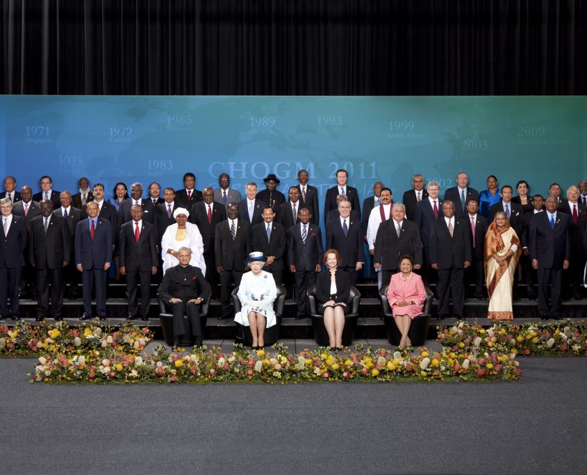 CHOGM Event Stage Lighting LED Screen with Queen Elizabeth