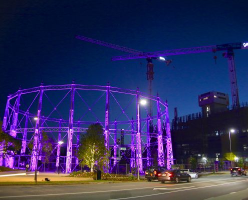 Gas Works Brisbane Cranes and Event Stadium Custom LED Lighting