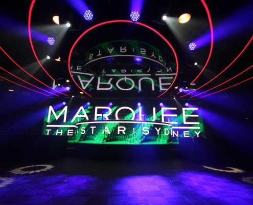 Marquee Club The Star Sydney Curved LED Screen Custom Event Theatre Lighting