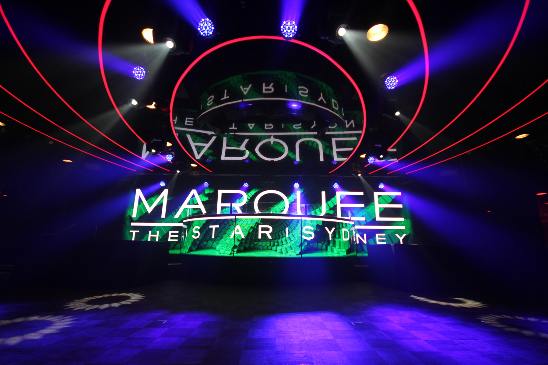 Marquee Club The Star Sydney Curved LED Screen Custom Event Theatre Lighting