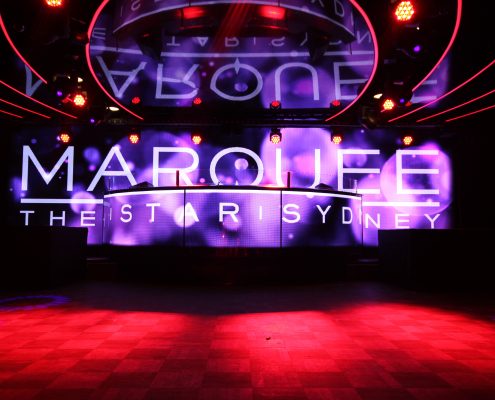 Marquee Club The Star Sydney Curved LED Screen Custom Event Theatre Lighting