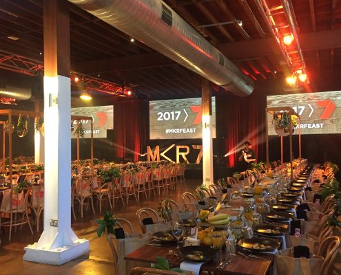 My Kitchen Rules Channel 7 MKR Event Lighting LED Screens MKRFEAST