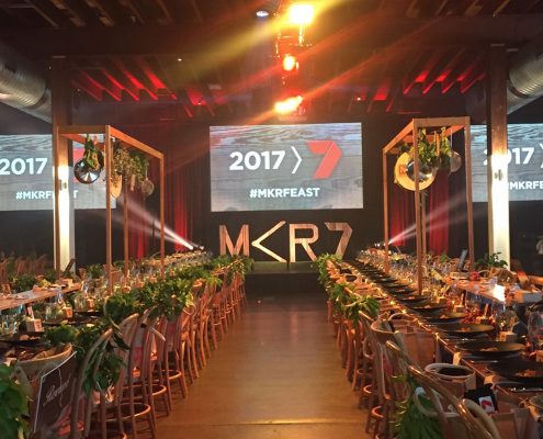 My Kitchen Rules Channel 7 MKR Event Lighting LED Screens MKRFEAST