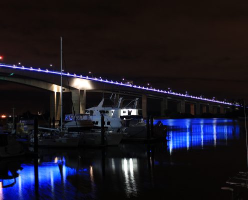 Sir Leo Gateway Bridge Custom LED Facade Architectural Lighting