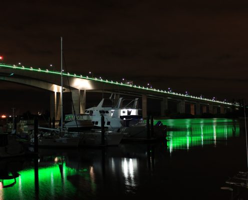 Sir Leo Gateway Bridge Custom LED Facade Architectural Lighting