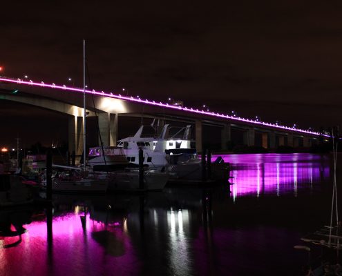 Sir Leo Gateway Bridge Custom LED Facade Architectural Lighting