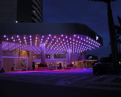 The Star Gold Coast Jupiters Casino Entrance Outdoor LED Lights