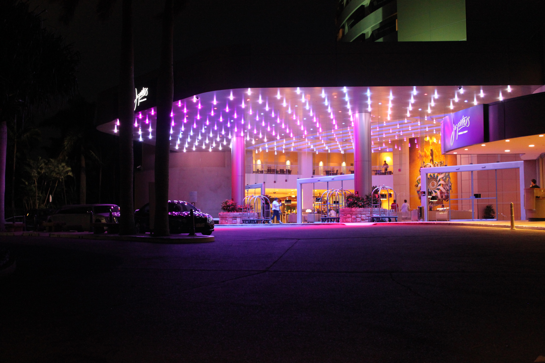 The Star Gold Coast Jupiters Casino Entrance Outdoor LED Lights