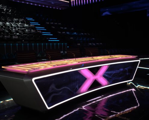 X Factor TV Studio Theatre Lighting Custom LED Screens