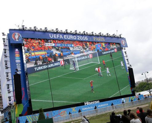 UEFA Euro Soccer Eiffel Tower LED Scoreboard Bigscreen