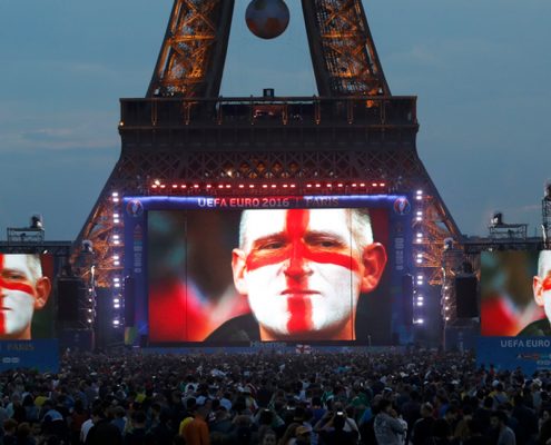 UEFA Euro Soccer Eiffel Tower LED Scoreboard Bigscreen