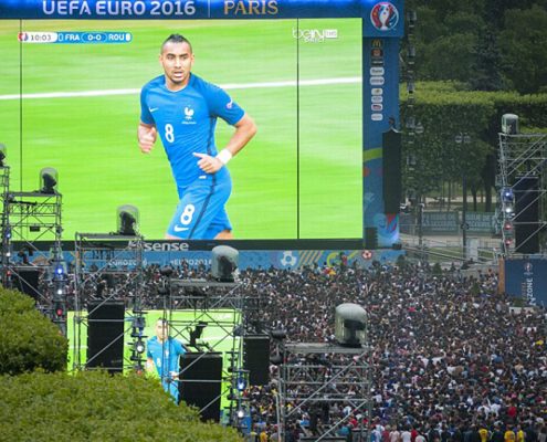 UEFA Euro Soccer Eiffel Tower LED Scoreboard Bigscreen