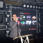 ULA Group Showroom Opening Event Lighting Display Con Presenting