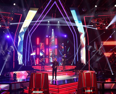 The Voice South Africa TV Show Set Design Custom LED Screens and Light Show