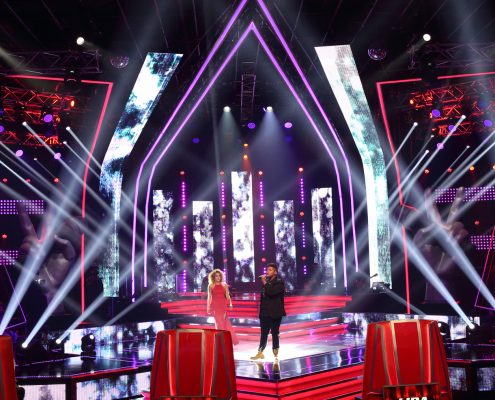 The Voice South Africa TV Show Set Design Custom LED Screens and Light Show