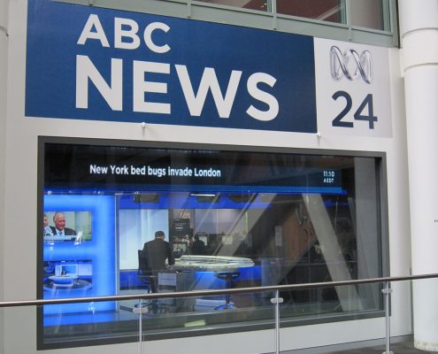 ABC News 24 Studio LED Screens and Studio Lighting