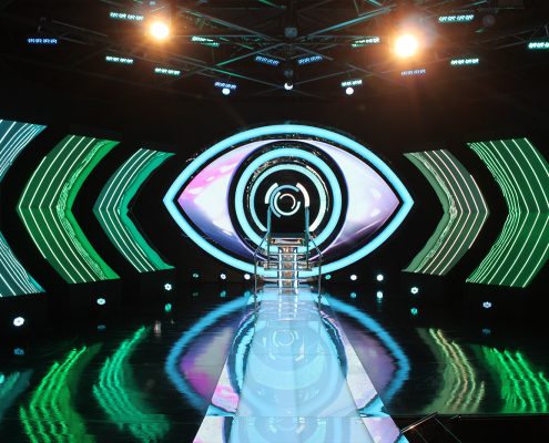 Big Brother TV Studio Set Lighting and Custom LED Screens
