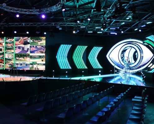 Big Brother TV Studio Set Lighting and Custom LED Screens